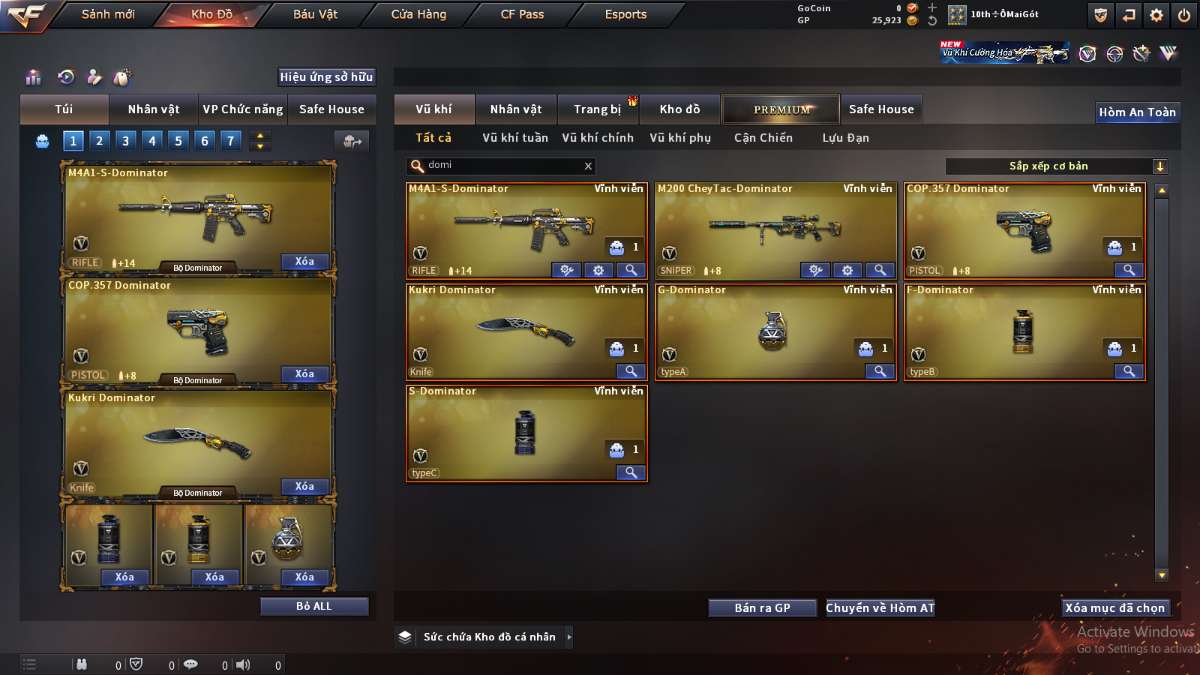 shop acc cf uy tin gia re